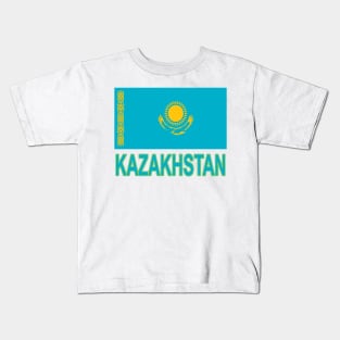 The Pride of Kazakhstan - Kazakhstani Flag Design Kids T-Shirt